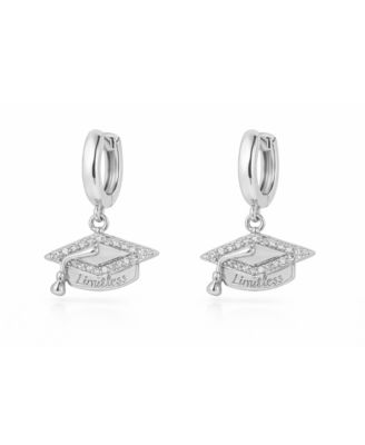 Limitless Graduation Cap Huggie Hoop Earrings