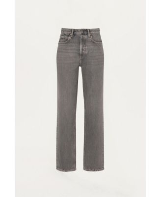 Women's Washed Straight-Leg Jeans