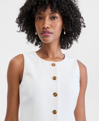 Women's Solid Crepe Mini Shift Dress