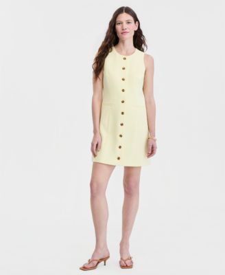 Women's Solid Crepe Mini Shift Dress