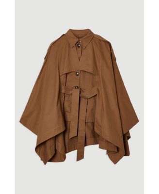 Women's Cape Detail Trench Coat