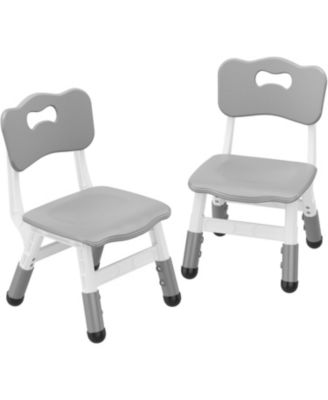 Kids Chair 2 Pack, 3 Levels Height Adjustable Kid Chair, Plastic Toddler Chairs for Children Boys Girls Age 2-6, Suitable for Indoor Use, Home