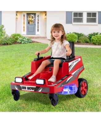 12V Ride on Lawn Mower for Kids with Dual Control Sticks and LED Lights