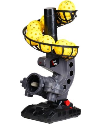 Portable Pickleball Pitching Machine with 4 Adjustable Angles Includes 9 Standard Size Pickleballs Battery or Power Bank Powered