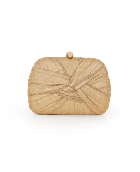 Женские клатчи Jewel Badgley Mischka Jasmine Lame' Twist Minaudiere, цвет: Золотой