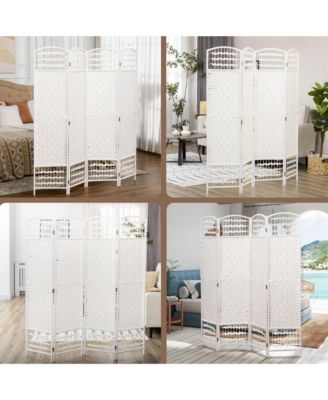 4 Panel Room Divider Folding Privacy Screen 5.6' Room Separator