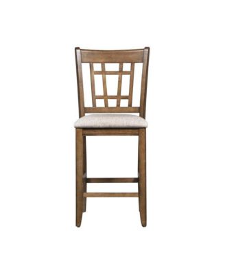 Liberty Furniture Santa Rosa 24 Inch Lattice Back Counter Chair-Set of 2 in Antique Honey