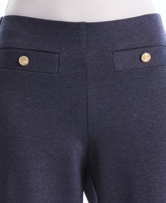 Petite Indigo Denim Wide-Leg Pants