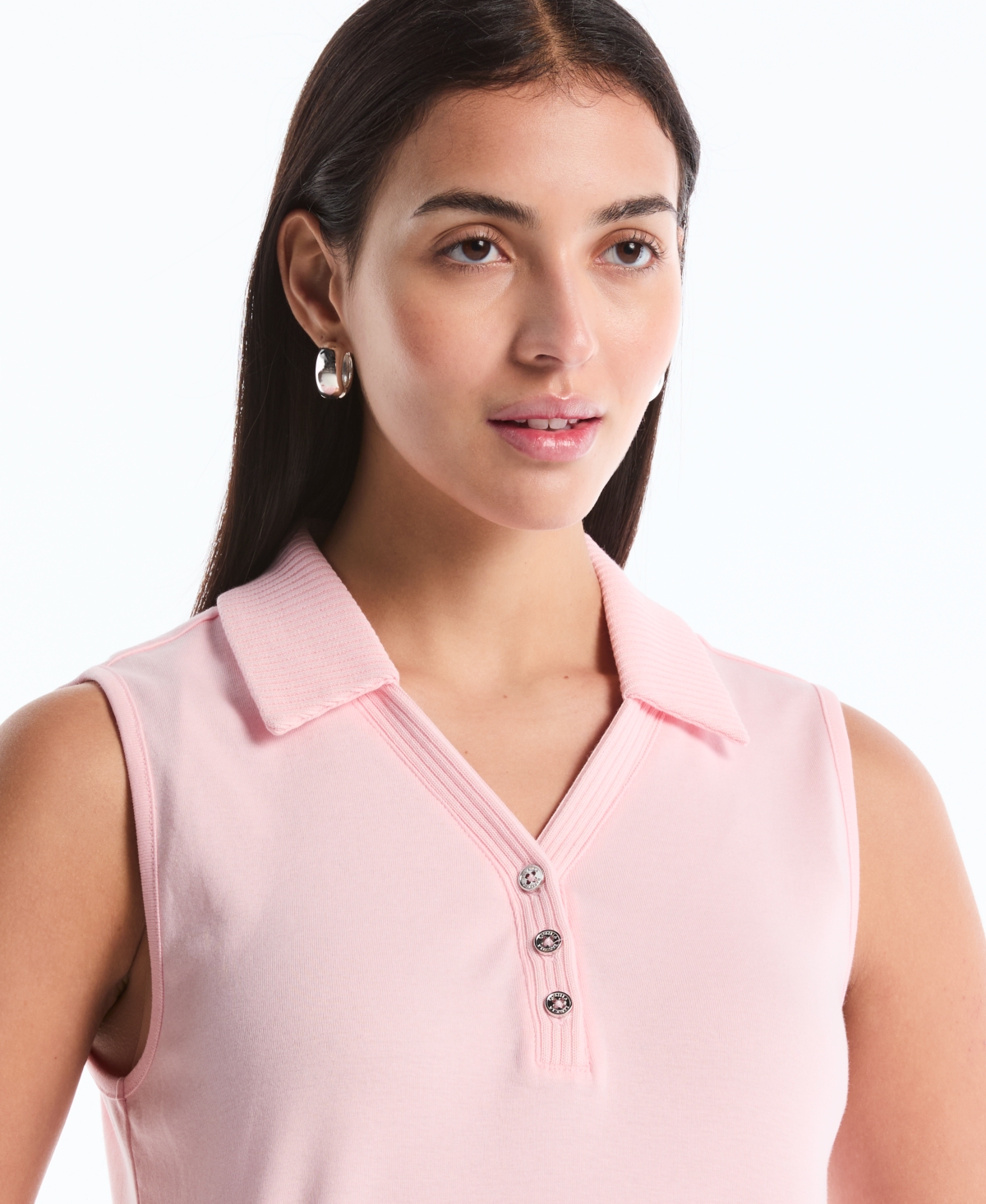 Rafaella Petite Sleeveless Polo Top