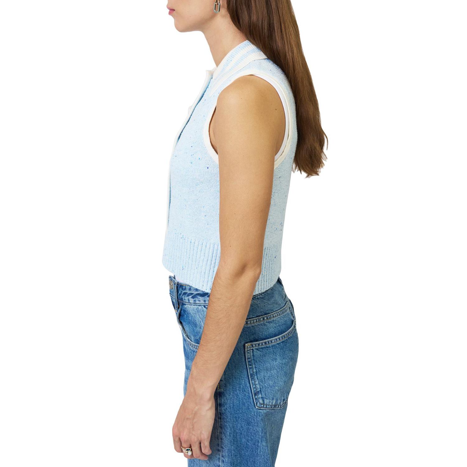 Women's Celeste Tweed Yarn Collared Top