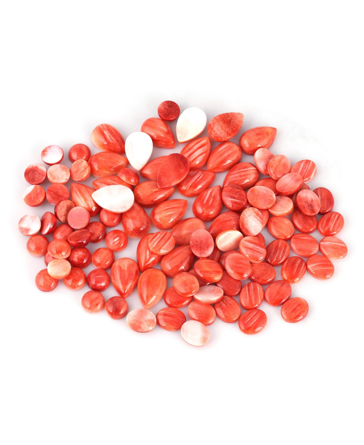 American West Jewelry Sterling Silver Red Spiny Oyster Oval Leaf Pendant Enhancer