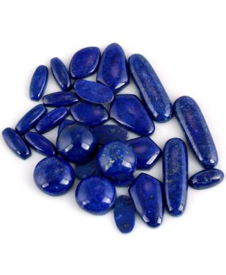 Sterling Lapis Cluster Gemstone Oval Pendant Enhancer