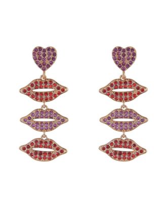 Stone Lip Linear Earrings