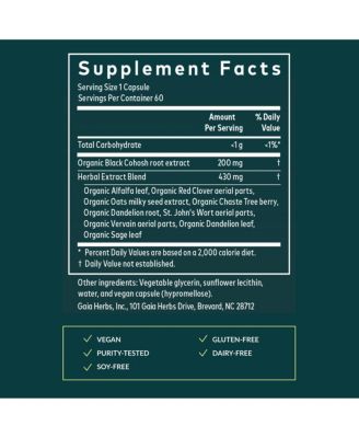 Menopause Support Daytime - Helps Support Hormone Balance & Well-Being for Women - 60 Liquid Phyto-Caps (60 Servings)