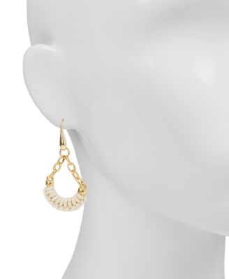 Gold-Tone Plated Chain Drop Earrings