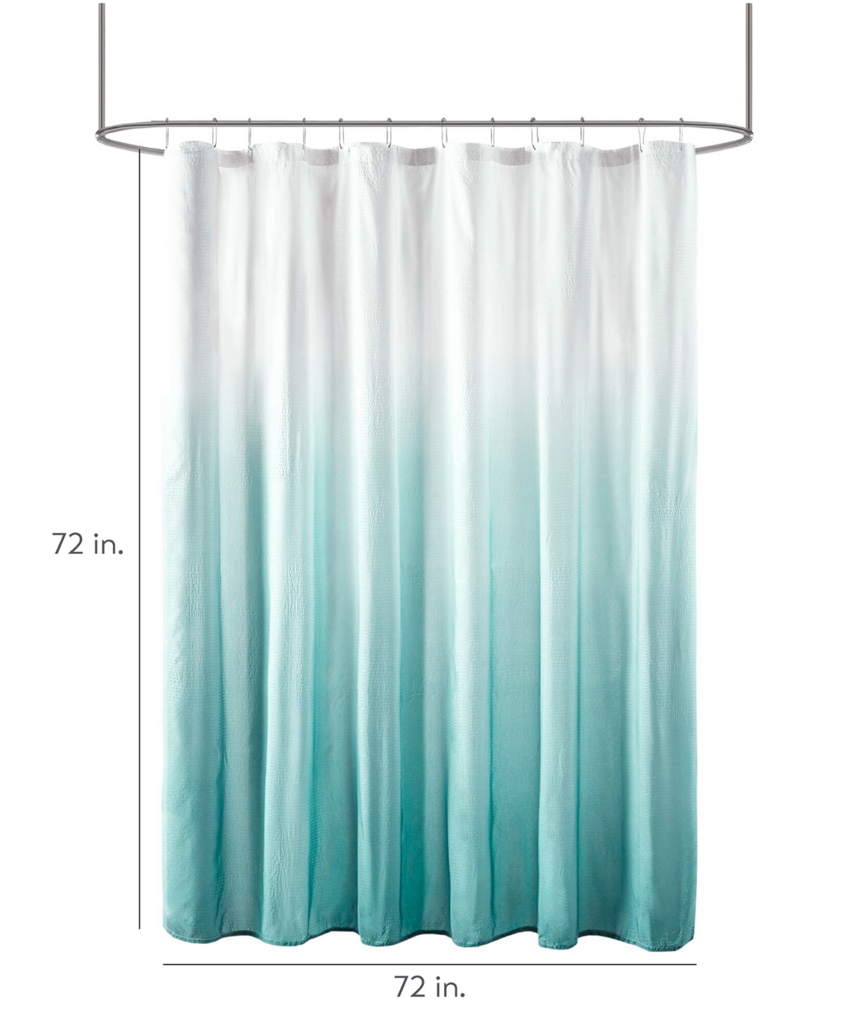 Madison Park Ara Ombre Printed Seersucker Shower Curtain, 72" x