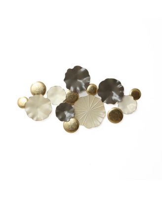 Modern Abstract Metal Wall Art, 45.7" W Contemporary Home Decor