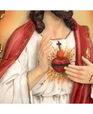 Sacred Jesus Wall Plaque, Oval Christian Home Decor Plaque for Prayer Room & Faith Display