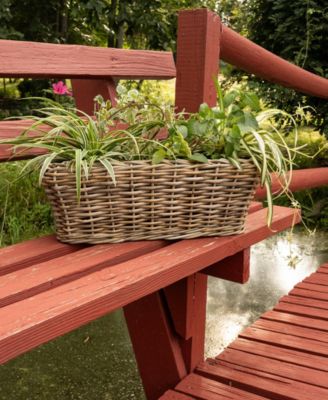Rectangular Planter with Black Plastic Insert