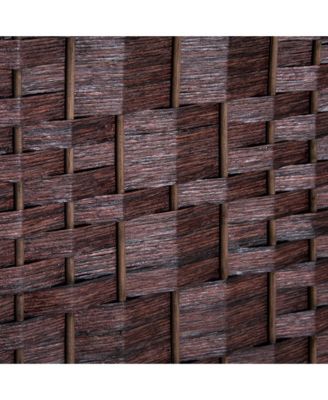 3 Panel Resin Wicker Folding Room Divider Privacy Screen Home Office