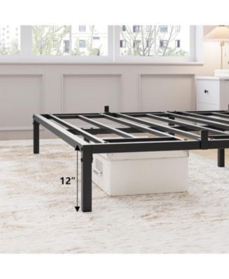  Full Size Metal Bed Frame – Heavy Duty Platform Bed with Storage Space,Steel Support,No Box Spring Needed, Easy Assembly, Noise-Free