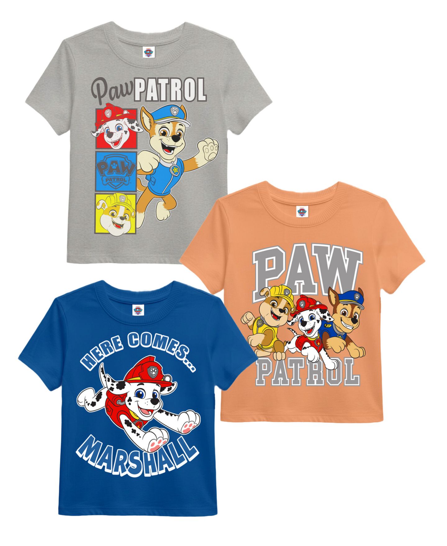Футболки Paw Patrol Short-Sleeve Graphic Print T-Shirt, 3-Pack для мальчиков, цвет: Assorted — фото 1