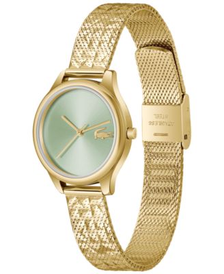 Women's Crocodelle Gold Tone Stainless Steel Textured Mesh Bracelet Watch, 28mm