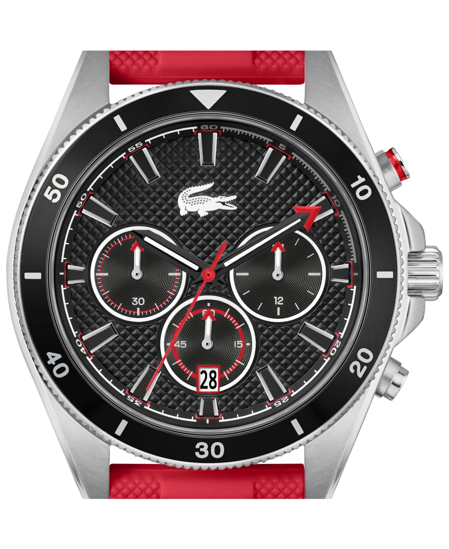 Мужские часы Lacoste Mainsail Red Silicone Strap Watch, 43mm — фото 4