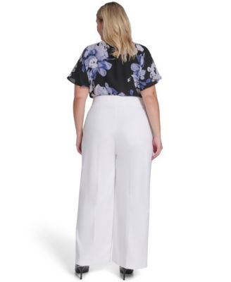 Plus Size Wide-Leg Mid-Rise Pants