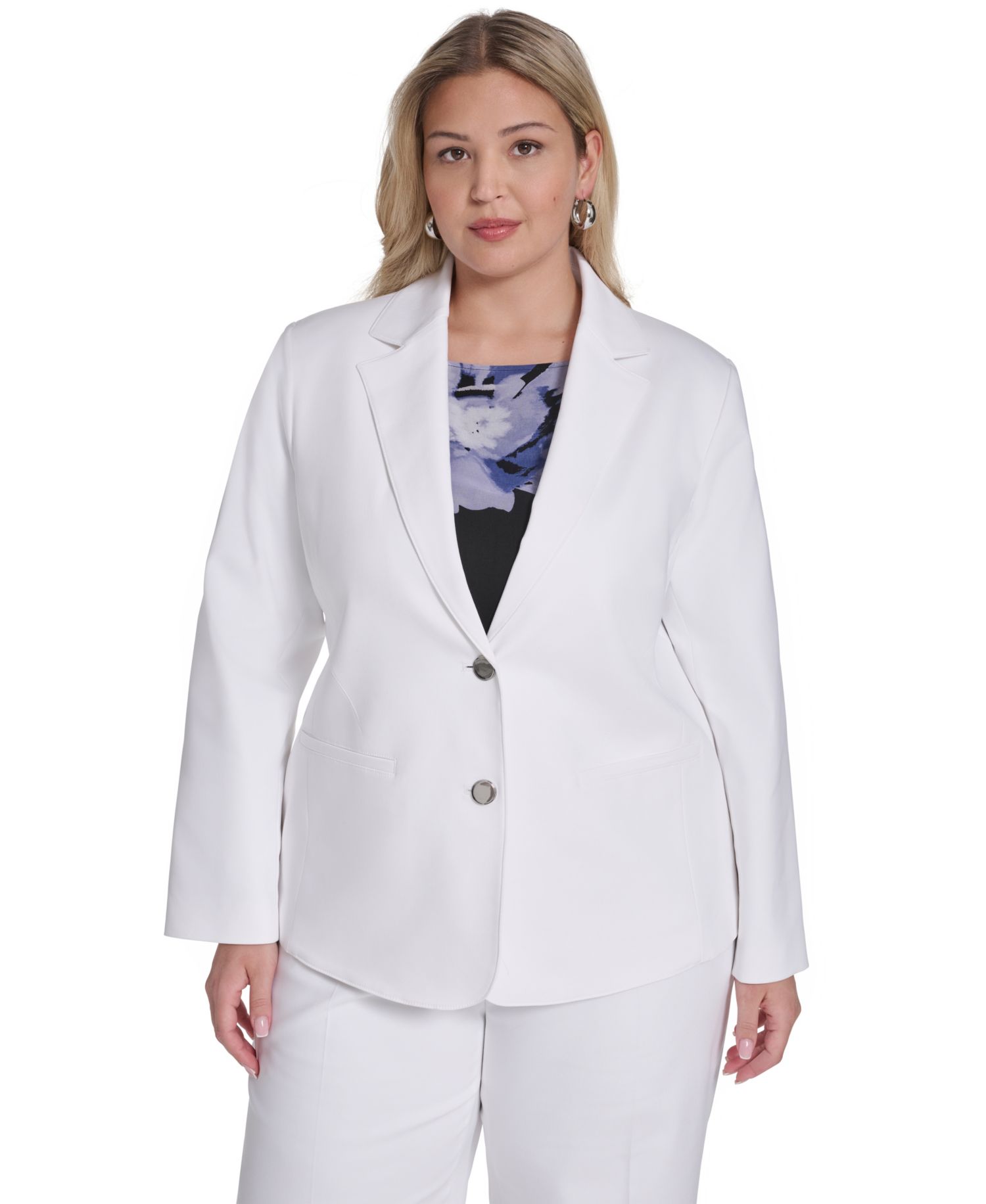 Plus Size Two-Button Blazer