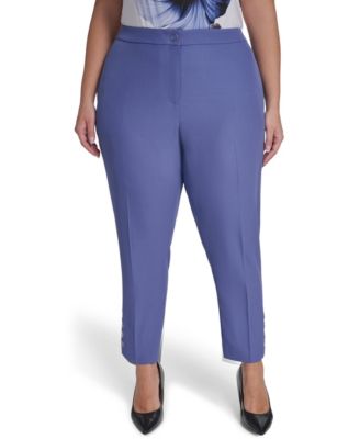 Plus Size Mid-Rise Slim Leg Pants