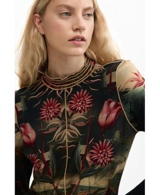 Women's Printed high neck t-shirt