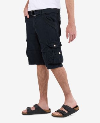 Mens Cargo Shorts Camo & Solid Colors 12.5" Inseam Knee Length Classic Fit Multi Pocket