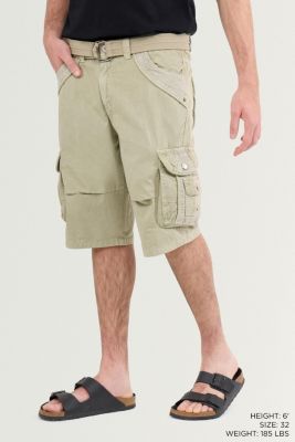 Men's Cargo Shorts Camo & Solid Colors 12.5" Inseam Knee Length Classic Fit Multi Pocket