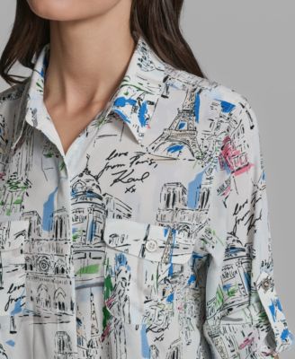 Women's Long-Sleeve Collared Shirt