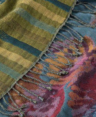 Women's Botanical Rainbow Reversible Wrap, 39" x 78"