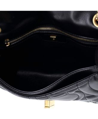 Medium Gancini Turnlock Flap Bag Gancini Quilted Leather