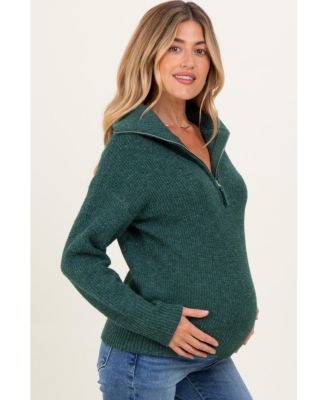 Maternity Half Zip Pullover Sweater