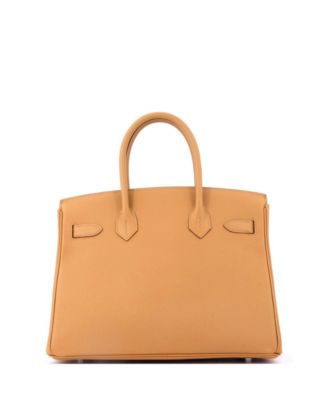 Birkin 30 Handbag Brown Epsom with Palladium Hardware