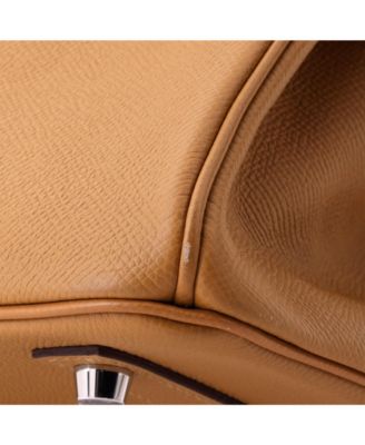 Birkin 30 Handbag Brown Epsom with Palladium Hardware