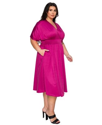Plus Size Cyra Empire Midi Dress