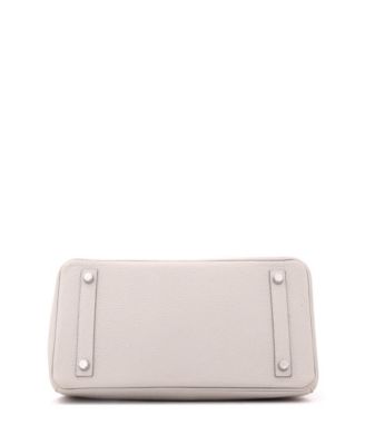 Birkin 30 Handbag Grey Togo with Palladium Hardware