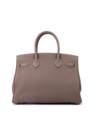 Birkin 30 Handbag Grey Togo with Palladium Hardware