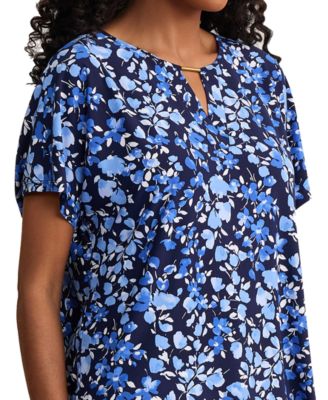 Petite Regular Fit Short-Sleeve Round Neck Jersey