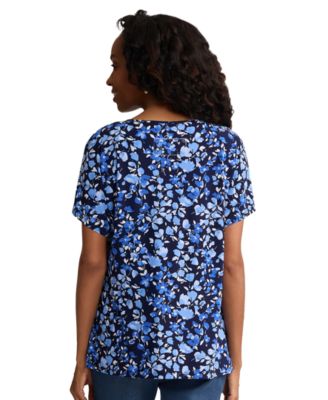 Petite Regular Fit Short-Sleeve Round Neck Jersey