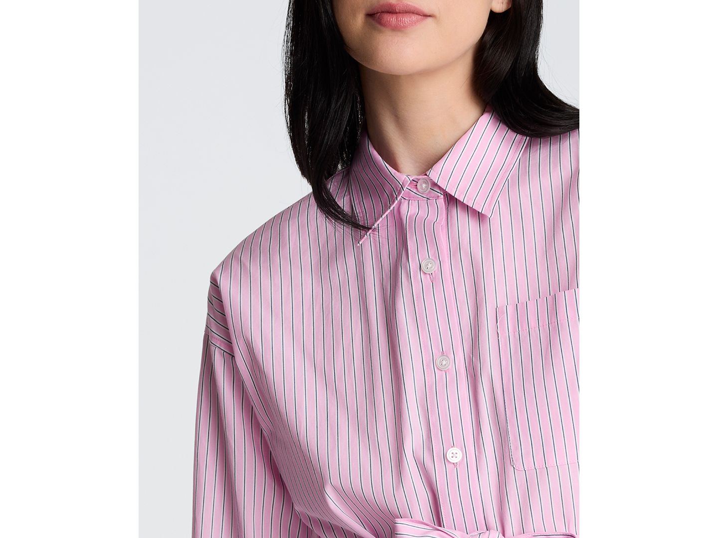 Женское платье Kenneth Cole Striped Mini Shirt-Dress, цвет: Розовый разноцветный — фото 4