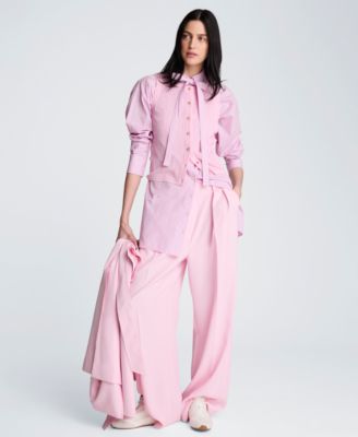 Women's Striped Mini Shirt Dress