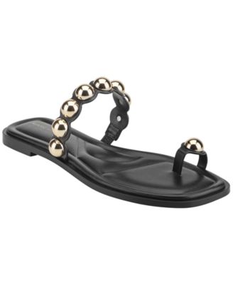 Women's Zaby Ornamented Toe Ring Flat Sandals