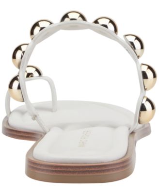 Women's Zaby Ornamented Toe Ring Flat Sandals