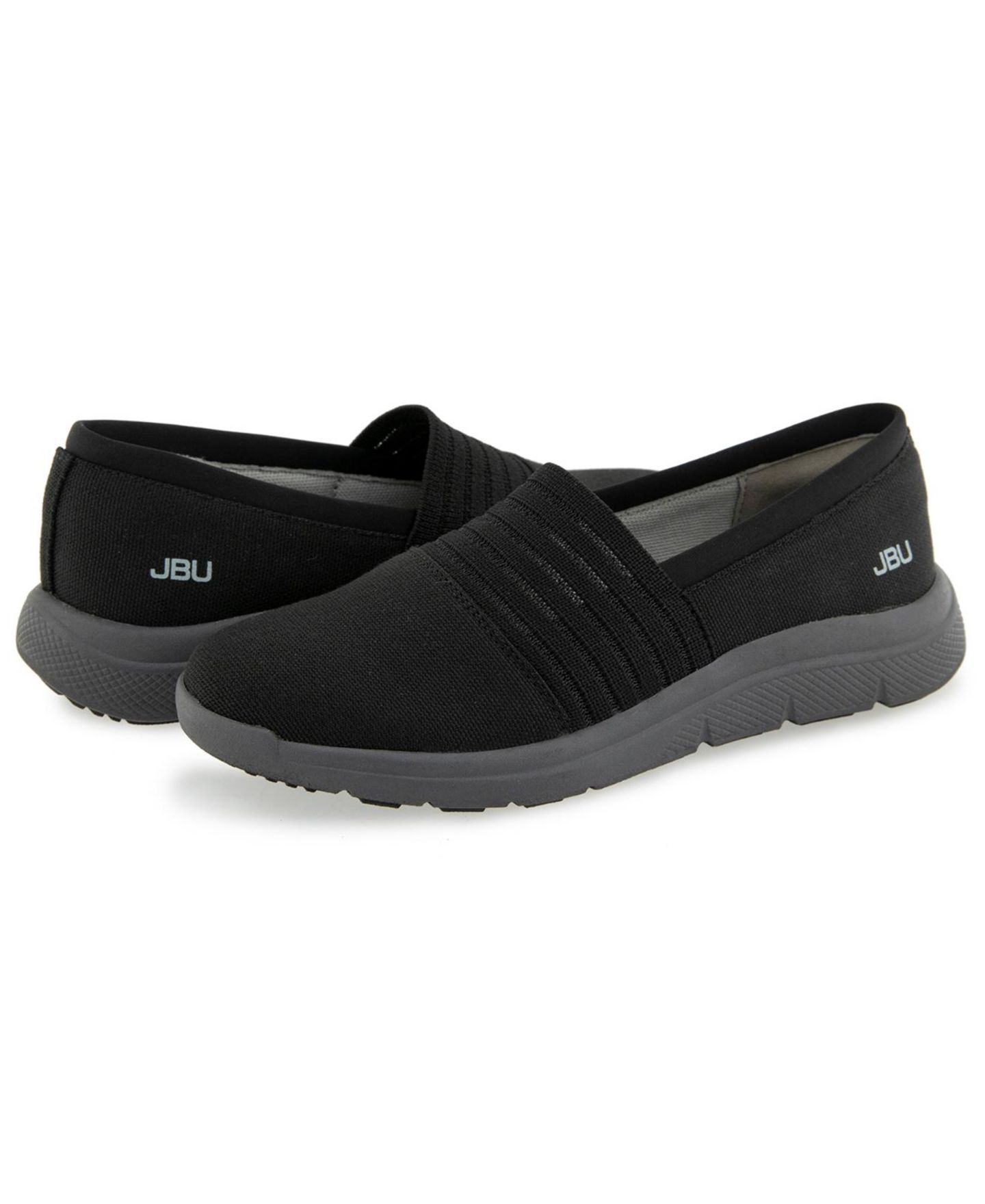Женские балетки JBU Taya Casual Slip-On Flats, цвет: Чёрный — фото 9